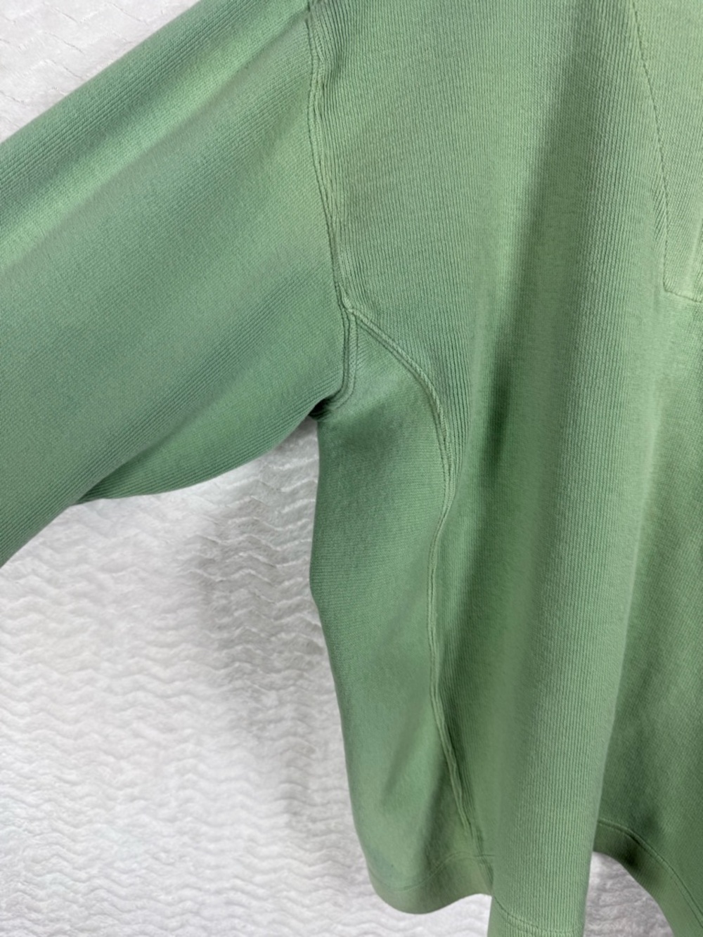 Tommy Bahama Light Sage Green Quarter-Zip Pullover Sweater. So soft & the color🔥 - Picture 6 of 13